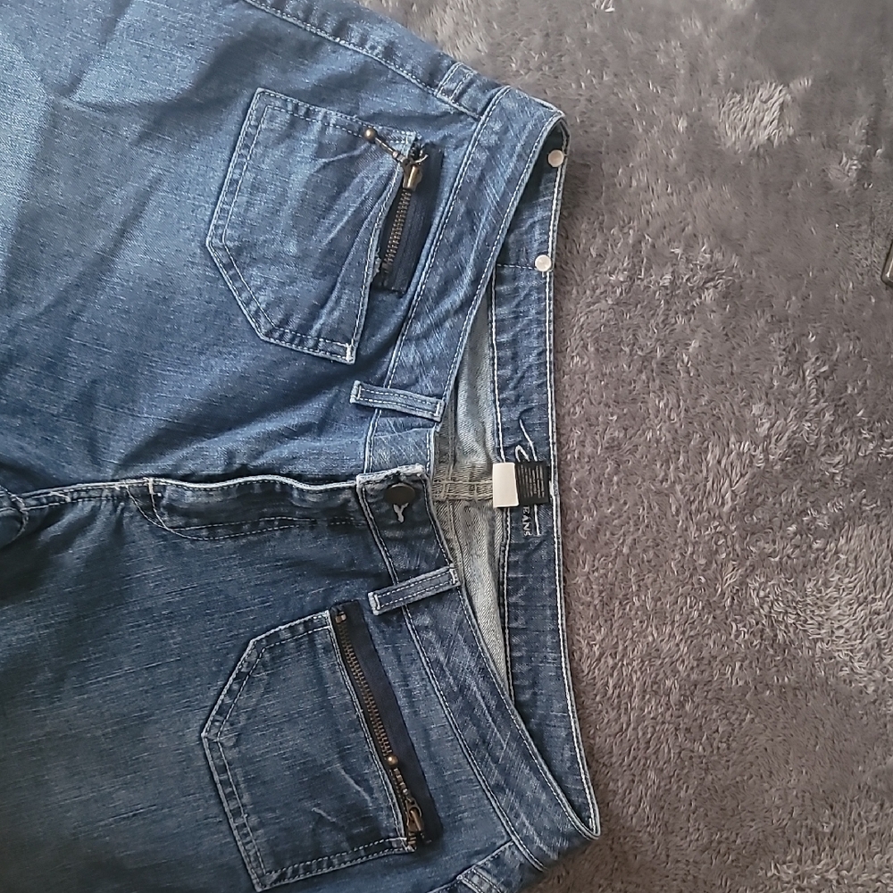 PZI Size 16R - Blue Boot Cut Jeans with Classic Denim Style